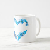 Blauwe vlinderbloemigen koffiemok (Voorkant rechts)