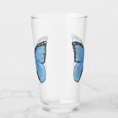 Blauwe vlinderglas glas (Rechts)