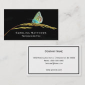 Blauwe vlindergras visitekaartje (Voorkant / Achterkant)