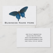 Blauwe vlinderillustratie visitekaartje (Voorkant / Achterkant)