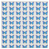 Blauwe vlinderkatoen stof (Swatch)