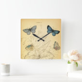   blauwe vlinderklok vierkante klok (Huis)