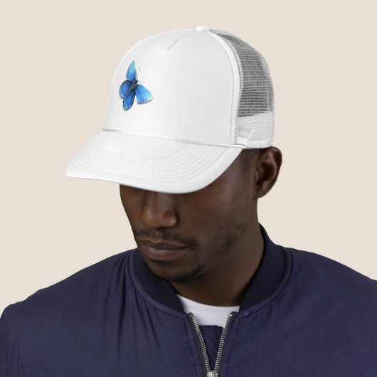 Blauwe vlinderkunst pet (In situ)