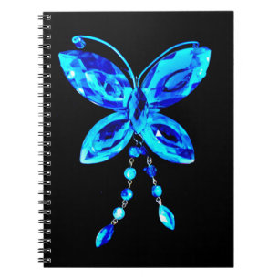 Blauwe vlinderrism notitieboek