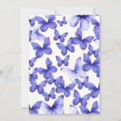 Blauwe Vlinders 18e Verjaardagsdebuut Kaart (Achterkant)