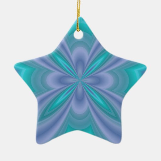 Blauwe Vlinders Abstract Keramisch Ornament (Voorkant)