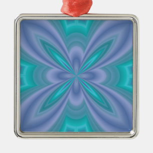 Blauwe Vlinders Abstract Metalen Ornament