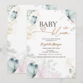 Blauwe vlinders Baby in bloei Kaart (Voorkant / Achterkant)