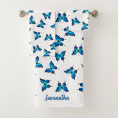 Blauwe Vlinders Badhanddoekenset Bad Handdoek (Insitu)