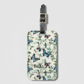  Blauwe Vlinders Beauty Quote Bagagelabel (Voorkant (verticaal))