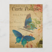   blauwe vlinders briefkaart (Voorkant)