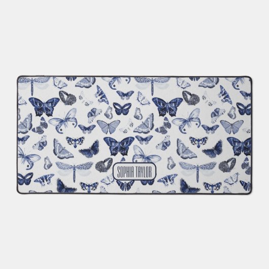  blauwe vlinders bureaumat (Voorkant)