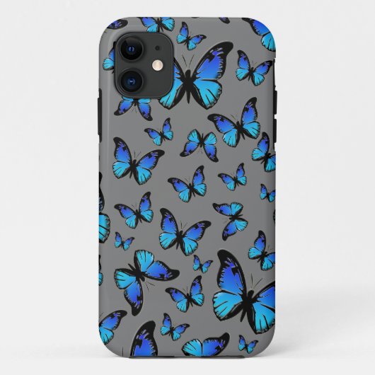 blauwe vlinders Case-Mate iPhone case (Achterkant)