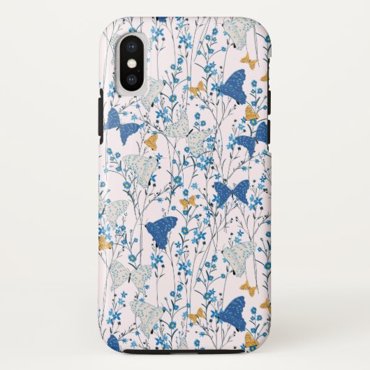  blauwe vlinders Case-Mate iPhone case (Achterkant)