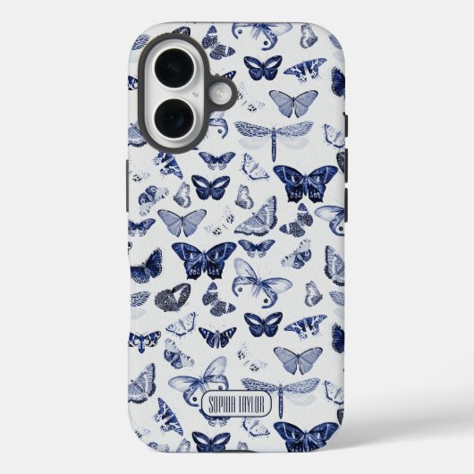 blauwe vlinders Case-Mate iPhone case (Achterkant)