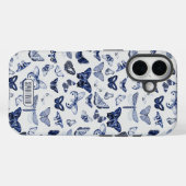  blauwe vlinders Case-Mate iPhone case (Achterkant (horizontaal))