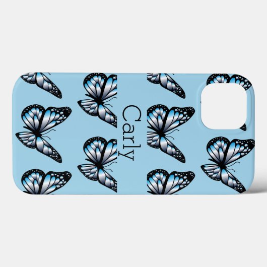 Blauwe Vlinders Case-Mate iPhone Case (Achterkant (horizontaal))