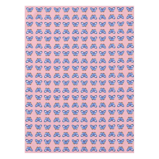 Blauwe vlinders Custom Tafelkleed (Voorkant)