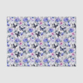 Blauwe vlinders en bloemen tissuepapier (Voorkant)