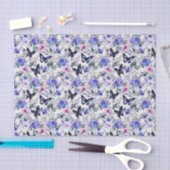Blauwe vlinders en bloemen tissuepapier (Craft)