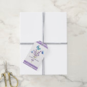 Blauwe Vlinders en Lavendel Cadeaubijschrift Cadeaulabel (Met Touw)