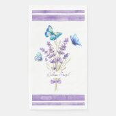 Blauwe vlinders en lavendepapier servet (Voorkant)