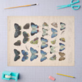 Blauwe Vlinders Ephemera Decoupage Blauwgroen T Tissuepapier (Craft)