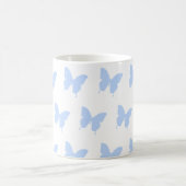 Blauwe Vlinders Herhaling Geschenk Witte Mok (Center)