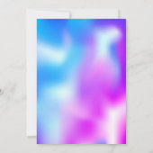 Blauwe Vlinders Holografische Verjaardag Kaart (Achterkant)