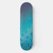 Blauwe vlinders in het bewegingskarton persoonlijk skateboard (Voorkant)