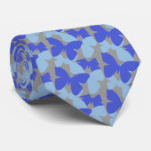 Blauwe vlinders in vlucht stropdas (Opgerold)