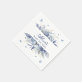  Blauwe Vlinders Jongen Baby shower Servet (Hoek)