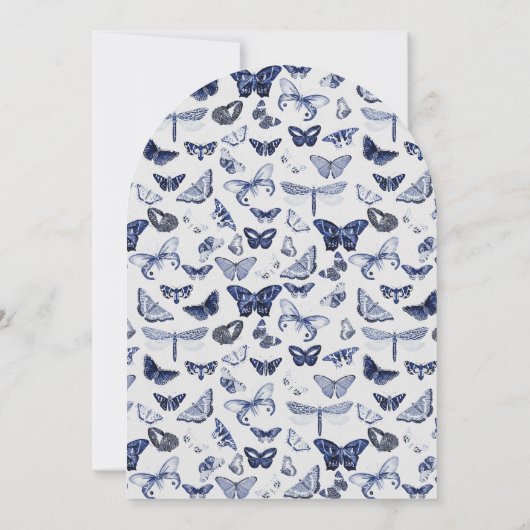  blauwe vlinders kaart (Achterkant)