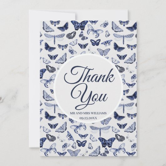  blauwe vlinders kaart (Voorkant)