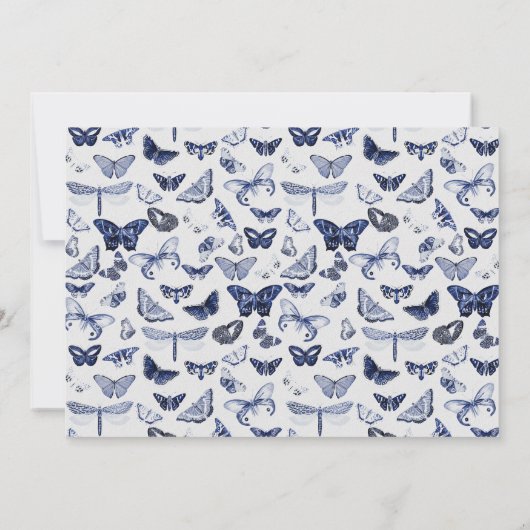 blauwe vlinders kaart (Achterkant)