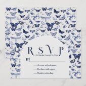  blauwe vlinders kaart (Voorkant / Achterkant)