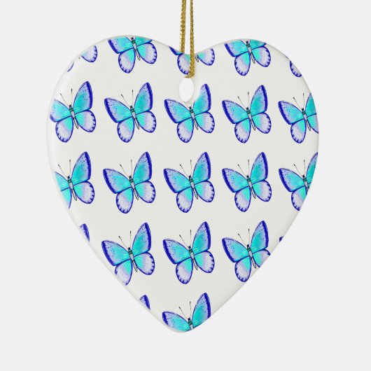  blauwe vlinders keramisch ornament (Rechts)