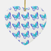 blauwe vlinders keramisch ornament (Achterkant)