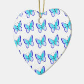 blauwe vlinders keramisch ornament (Links)