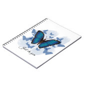 Blauwe vlinders - Klassiek notitieboek (Linkerzijde)