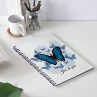 Blauwe vlinders - Klassiek notitieboek