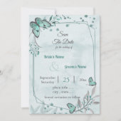 Blauwe vlinders laten geometrische opslaan van de  kaart (Voorkant)