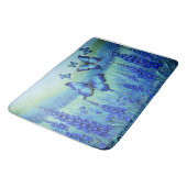 Blauwe Vlinders met Blauwe Bloemen, Badmat (Gekanteld)