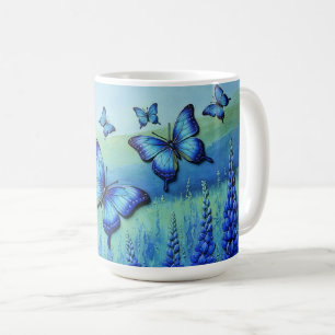 Blauwe Vlinders met Blauwe Bloemen, Koffiemok