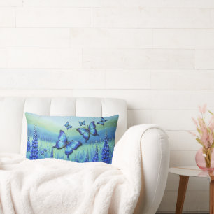 Blauwe Vlinders met Blauwe Bloemen, Kussen
