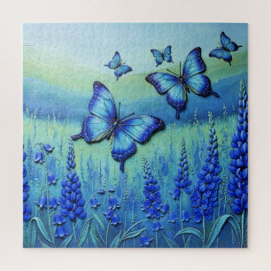 Blauwe Vlinders met Blauwe Bloemen, Legpuzzel