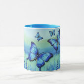 Blauwe Vlinders met Blauwe Bloemen, Mok (Midden)