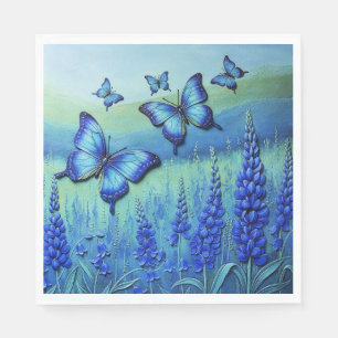 Blauwe Vlinders met Blauwe Bloemen, Servet