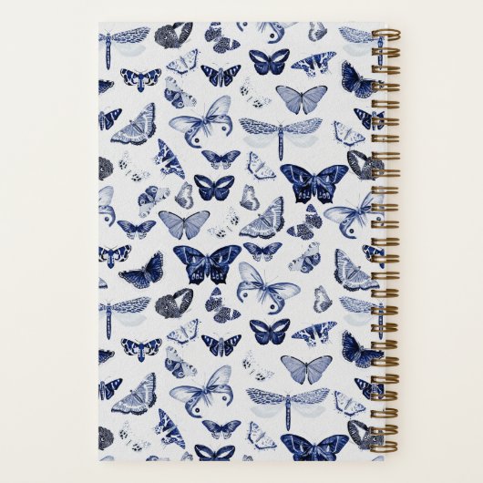  blauwe vlinders notitieboek (Achterkant)