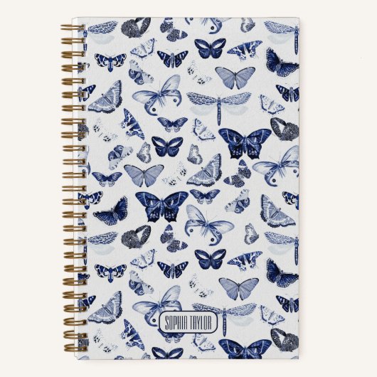  blauwe vlinders notitieboek (Voorkant)